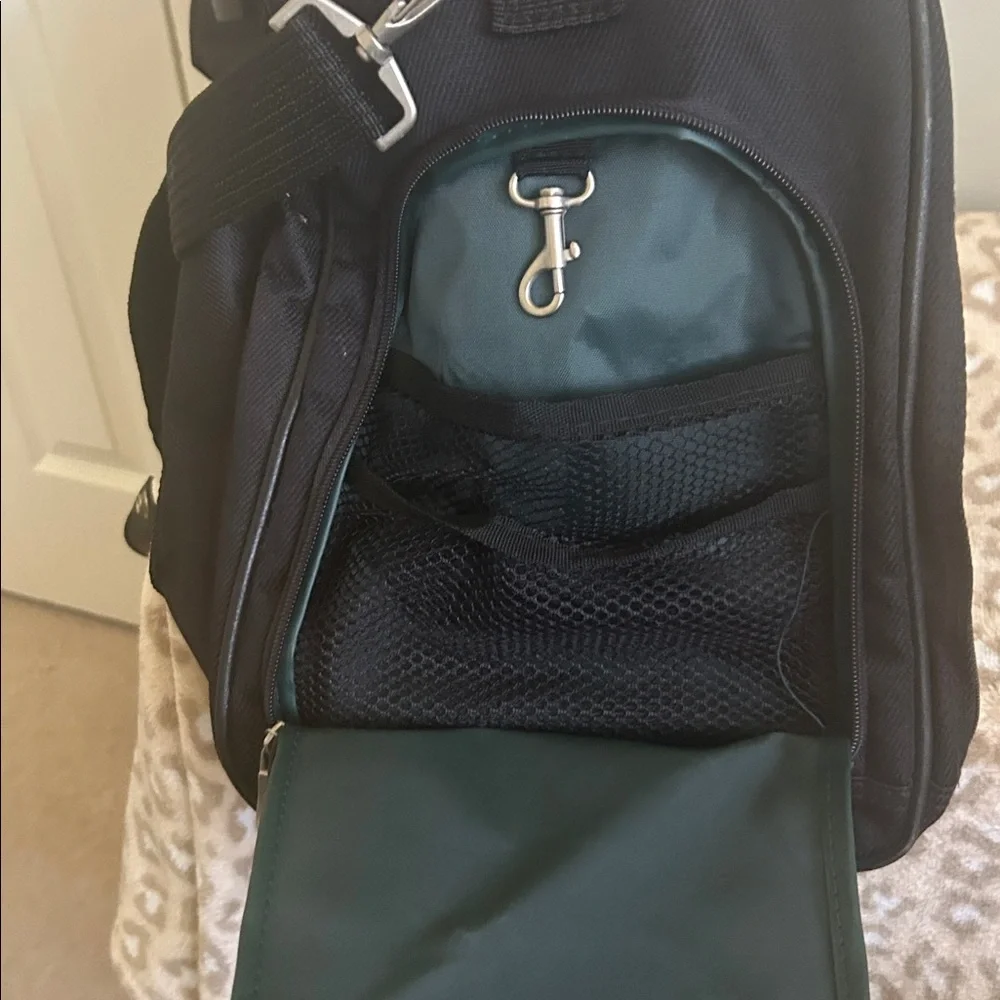 Sleek Black Travel Duffel Bag